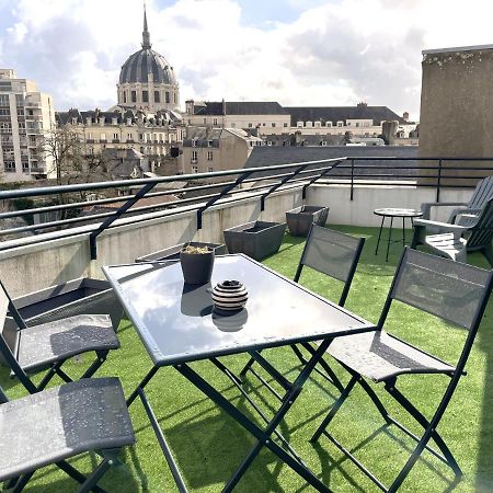 Grand Studio, Belle Terrasse Avec Vue Nantes Exterior foto